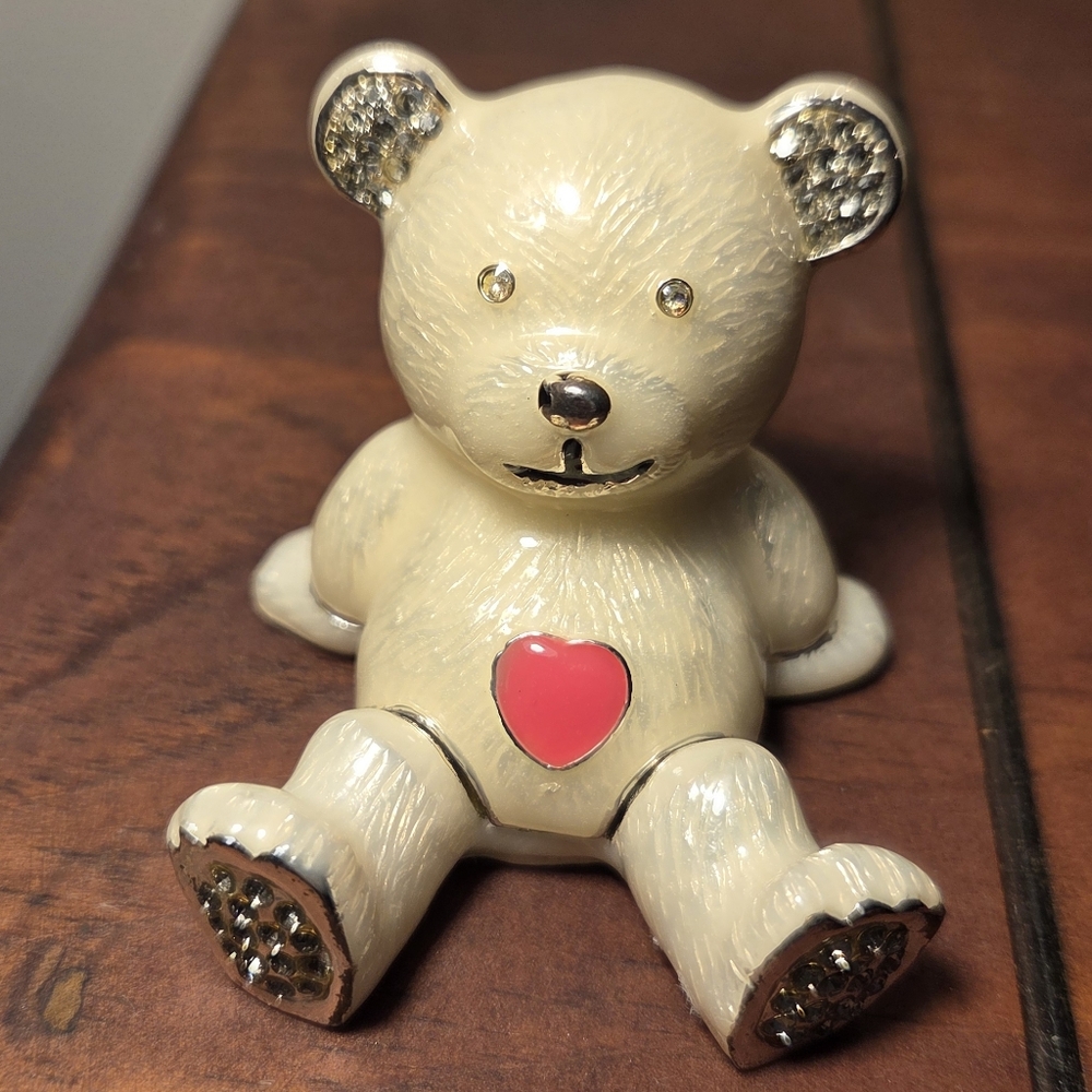 Lovey Dovey Teddy Bear trinket box